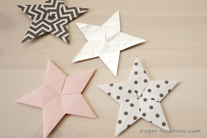 星 Star おりがみレシピのpaper Tocotoco