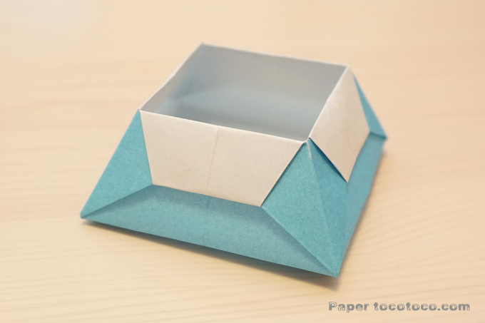 折り紙角香箱2の折り方