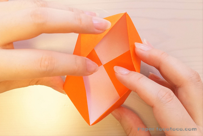 折り紙角鉢2の折り方
