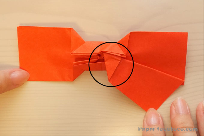 折り紙垂れ付きリボンの折り方