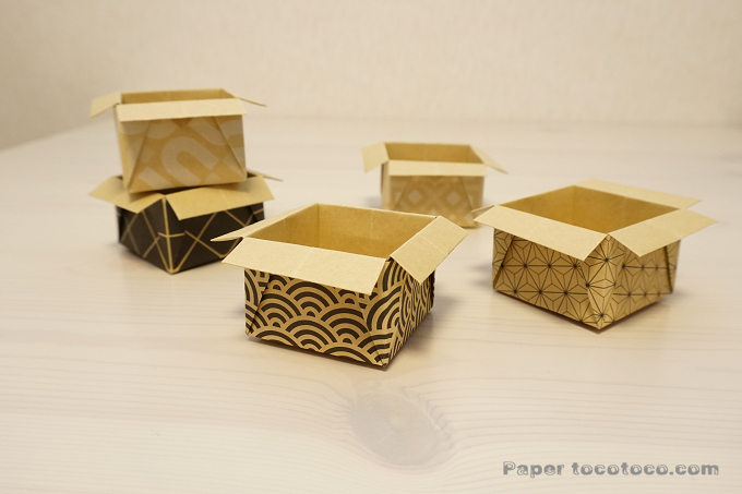 折り紙☆箱の折り方☆簡単！容量たっぷり深めの箱