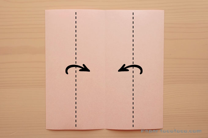 折り紙箸袋の折り方1