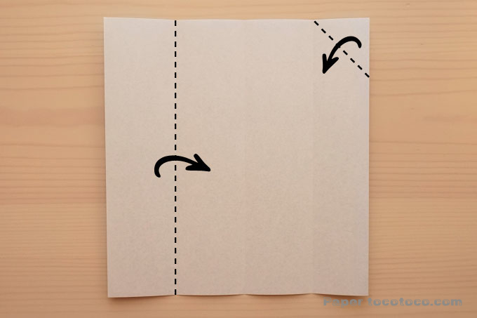 折り紙箸袋の折り方2