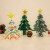 折り紙☆立体的なクリスマスツリーの折り方☆簡単！一枚で星付き3Dツリー
