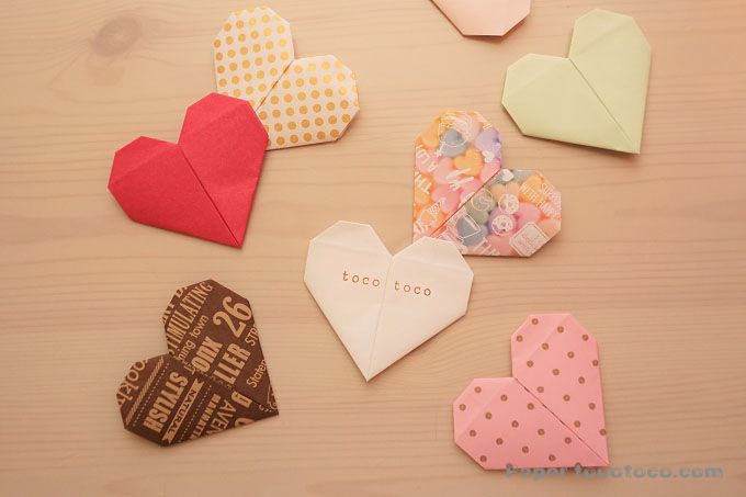 バレンタイン Valentine おりがみレシピのpaper Tocotoco