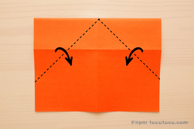 折り紙ハートの折り方1