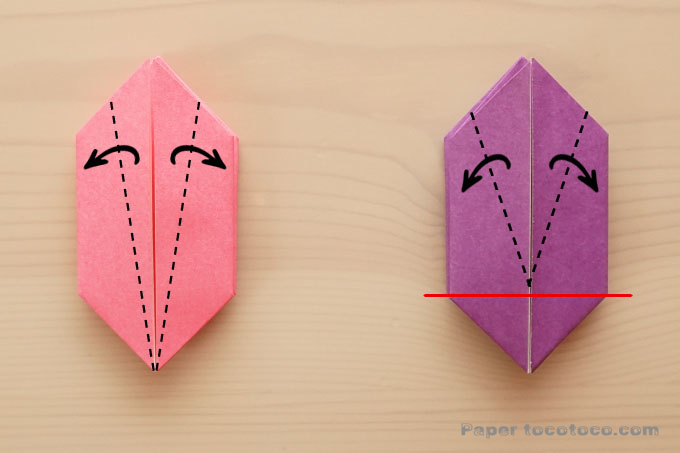折り紙雪うさぎ(風船うさぎ)の折り方