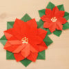 折り紙☆ポインセチアの折り方☆折り紙4枚で作れる！クリスマス飾りに
