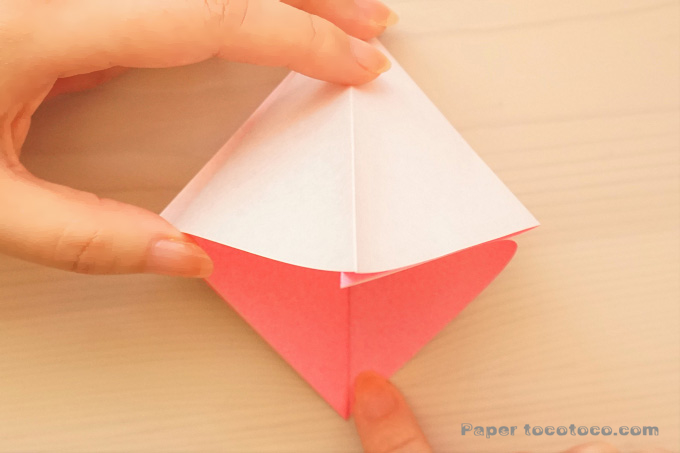 折り紙梅の花の折り方1