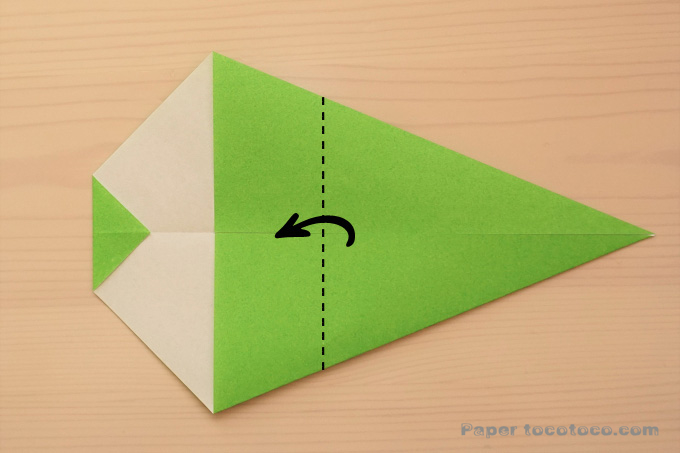 折り紙うぐいす・メジロの折り方1